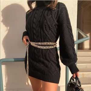 Turtleneck sweater dress